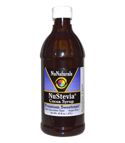 Cocoa Syrup with Stevia, NuNaturals (470ml) - Click Image to Close